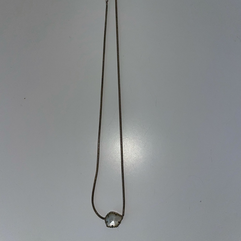 Kendra Scott Necklace - White pendant with Gold chain
